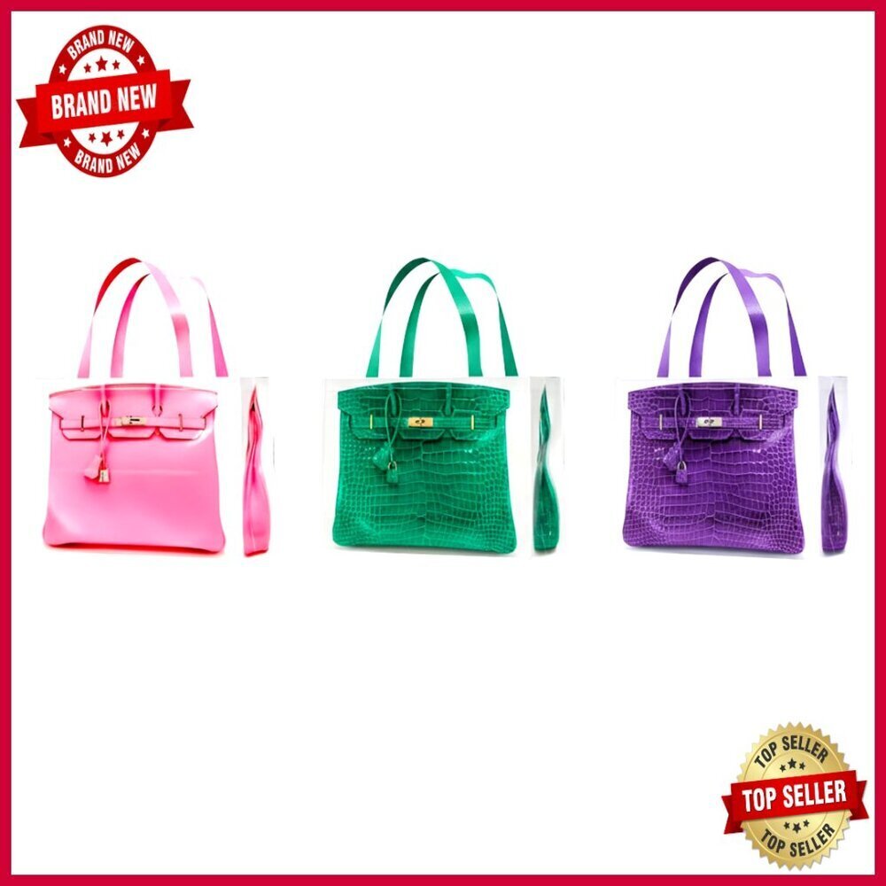 Large Waterproof Tote Bag Set with Strong Handles for Groceries Travel